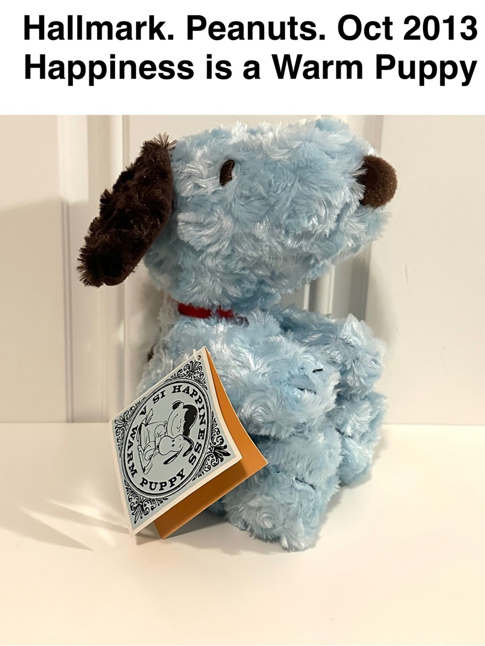 Hallmark Peanuts 'Happiness is a Warm Puppy' Plush Dog 2013 Collectible 🥜